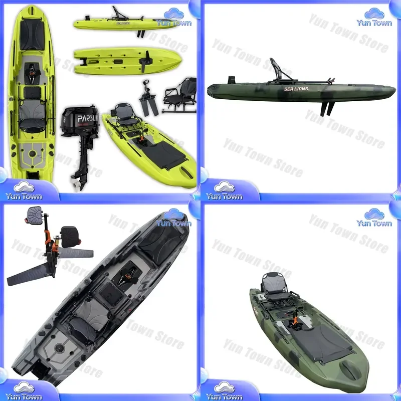 Itoo 12ft Sit-on-Top Pedal- & Motor-Angelkajak für Erwachsene Freizeit-Wassersport Kajak-Ausrüstung Outdoor-Abenteuer