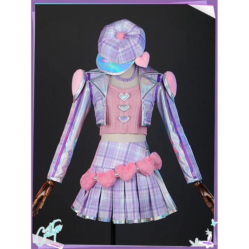 ROLECOS LOL Heartache & Heartthrob Caitlyn Cosplay Costume LOL Valentine's Day New Skin Women Cosplay Costume Halloween Full Set