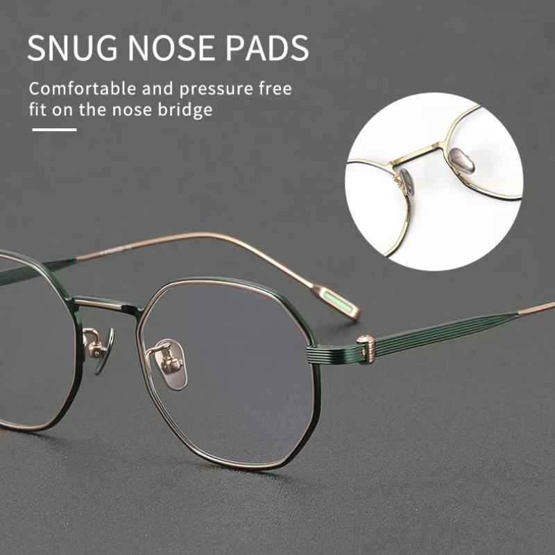 

Fashion Handmade Irregular Eyewear Frame Retro Titanium Round Optical Glasses Brass Comfortable Prescription Eyeglasses Frame