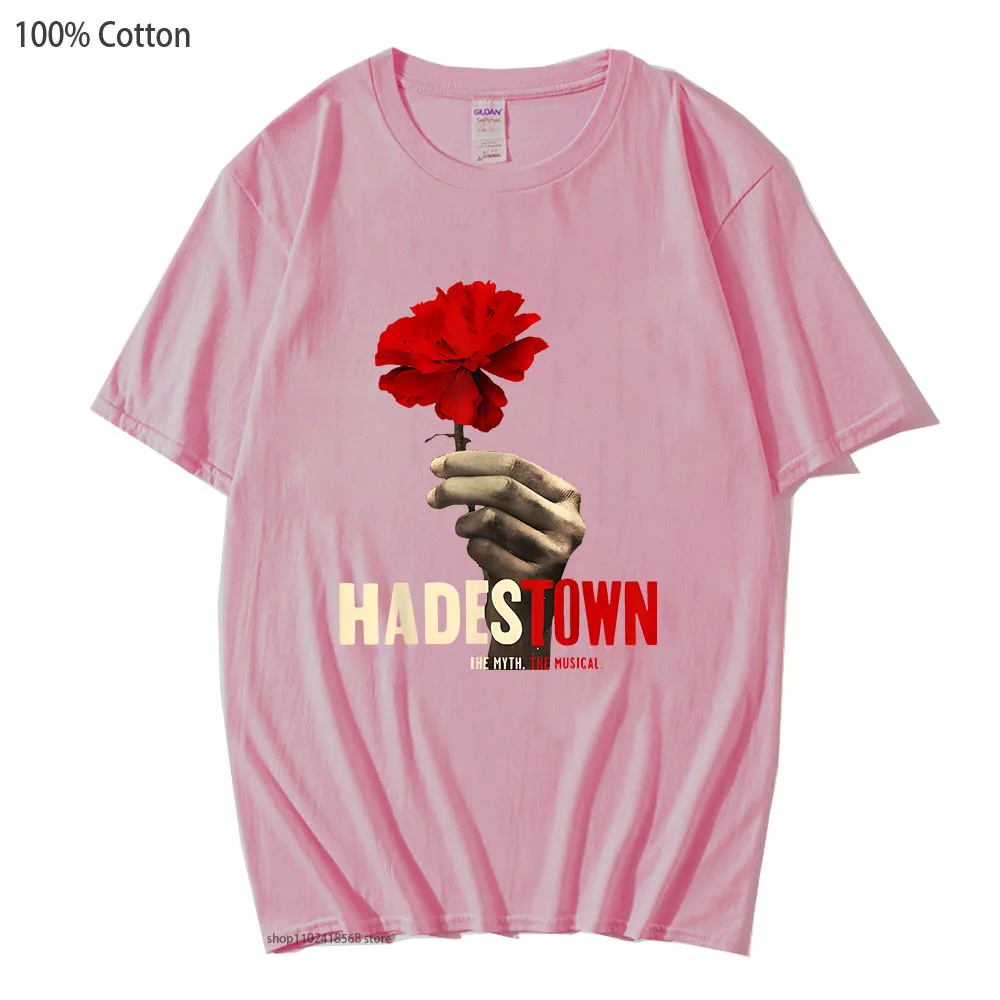 Hadestown The Musical T-Shirts Flower Print for Women/Men Tshirts 100% Cotton Summer Casual Roupas Femininas Sudaderas Soft Tees