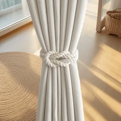 Handcrafted Chinese knot curtain tiebacks with wooden magnetic buckles suitable for home decoration in living rooms and bedrooms