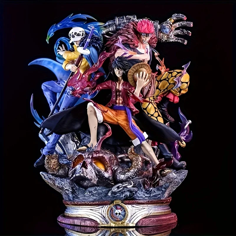 20cm One Piece Battle Of Onigashima Supernova Three Captains Straw Hat Luffy Kid Law Scenes Figures Anime Models Gift Toys