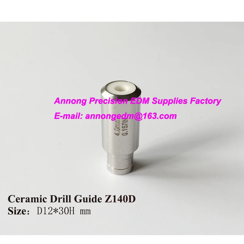 Ø3.0~Ø6.0mm Ceramic Drill Guide Z140D (D12x30Hmm),EDM Driller Electrode Tube Guide for OSAKA,CHARMILLES HD8,HD30,CASTEK,EDMAS