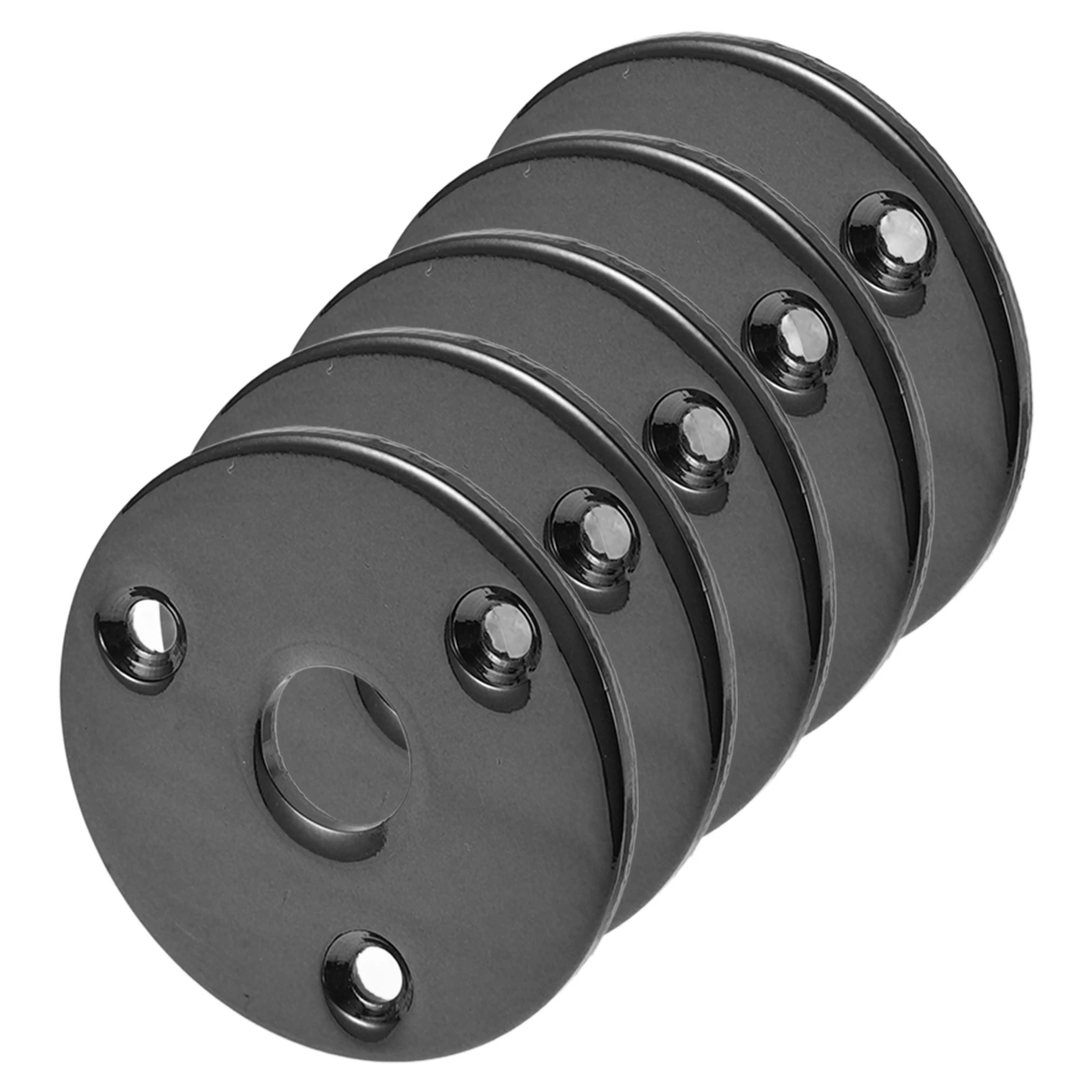 

5pcs Guitar Jack Plate Round Metal Socket Cover Replacement Parts for Electric Guitar Bass Instruments Accessories