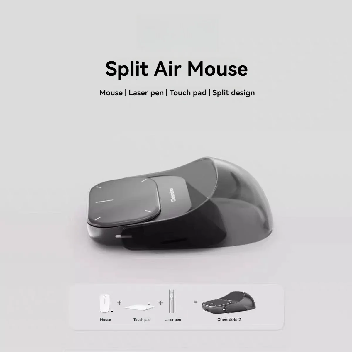 Cheerdots 2 All-in-One Pocket Air Mouse with Wireless Touchpad, AI Recording, ChatGPT, Presenter, and Smartphone Remote