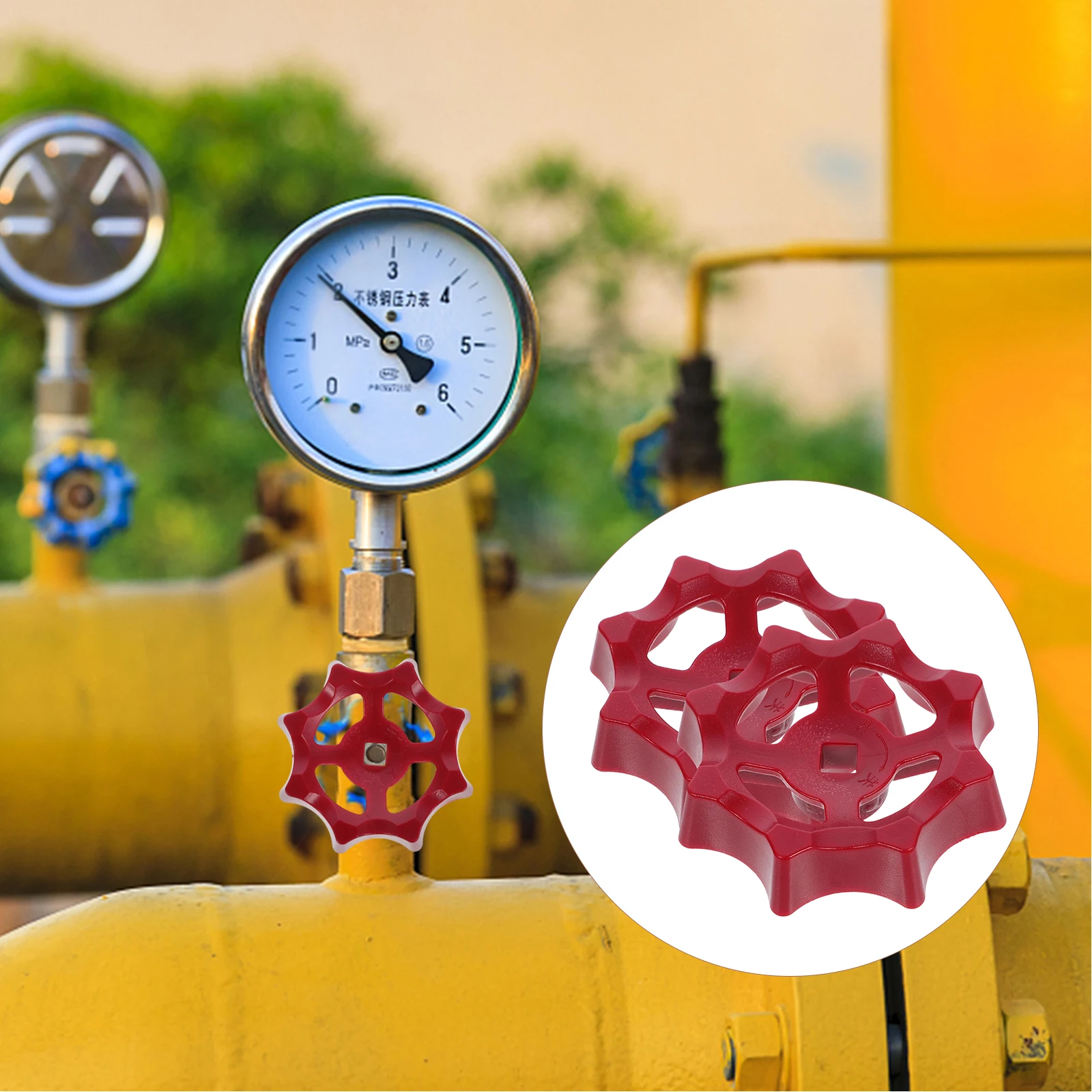 

2pcs Gate Valve Handwheel Plastic Water Spigot 7mm Square Hole Outdoor Faucet Shutoff Replacement Wheel for Outside