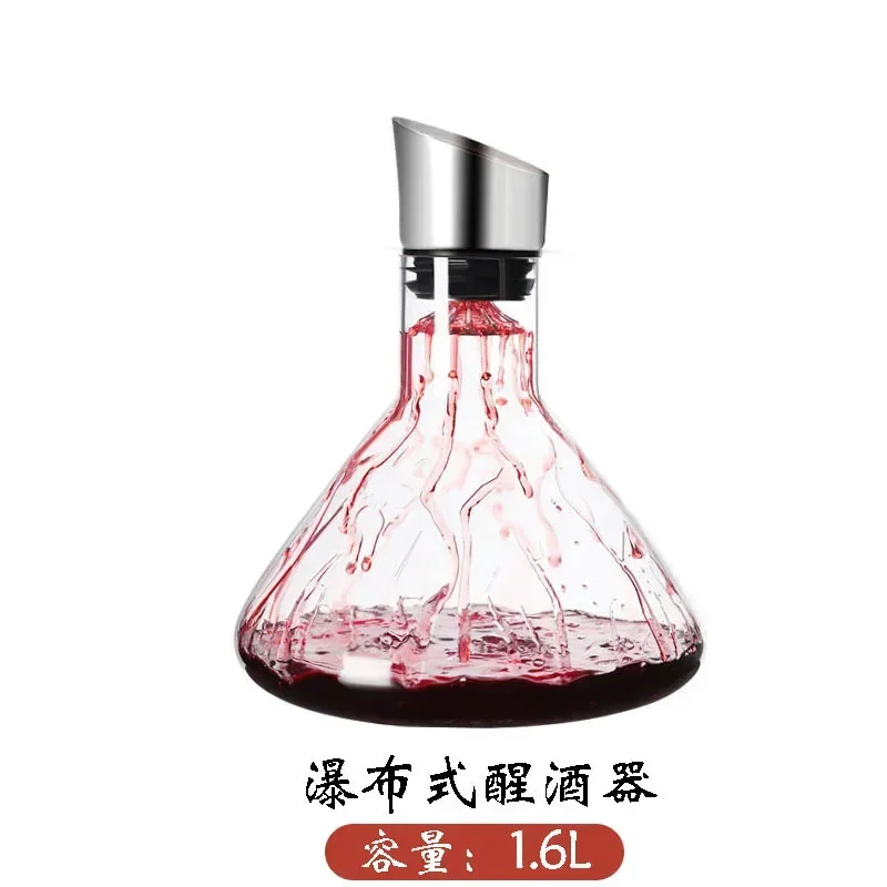 High-end crystal glass decanter, red wine jug household red wine glass set