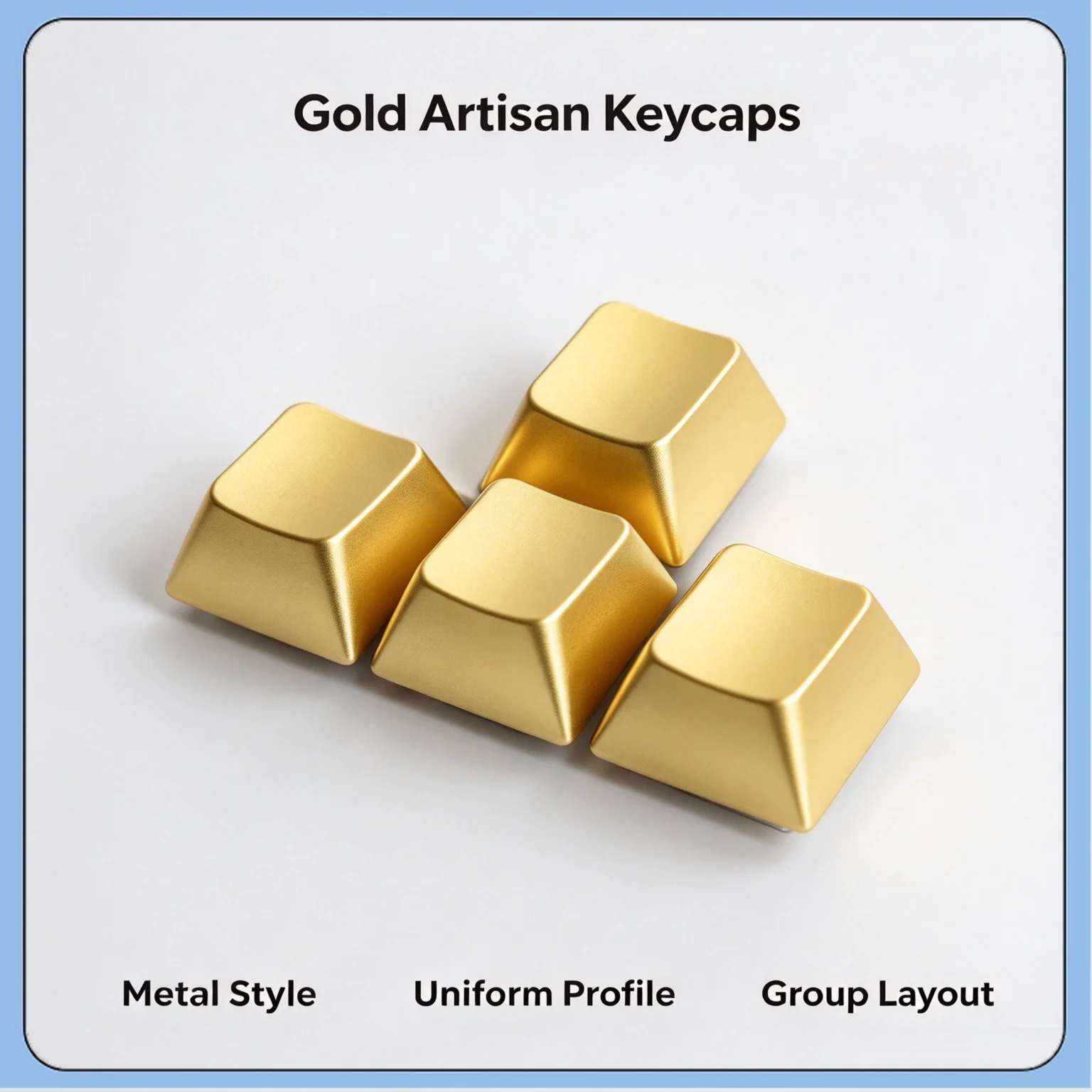 Blank Zinc Alloy Metal Keycap Cherry Profile R1 R4 Row No Letter Custom MX Cross Stem Replacement Key for Mechanical Keyboard
