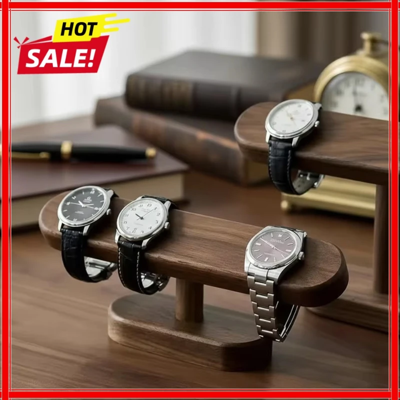 

Подставка-держатель для часов и украшений из орехового дерева, витринный органайзер для цепочек и браслетов для демонстрации на прилавке