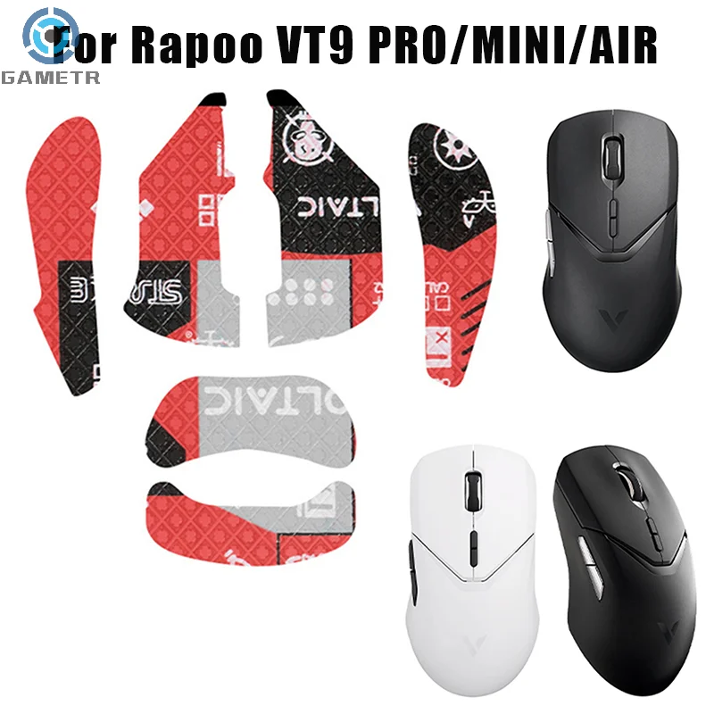 Липкая лента для мыши Rapoo VT9 PRO MINI AIR, нескользящая, потоотделяющая черная, для игр, электронных видов спорта