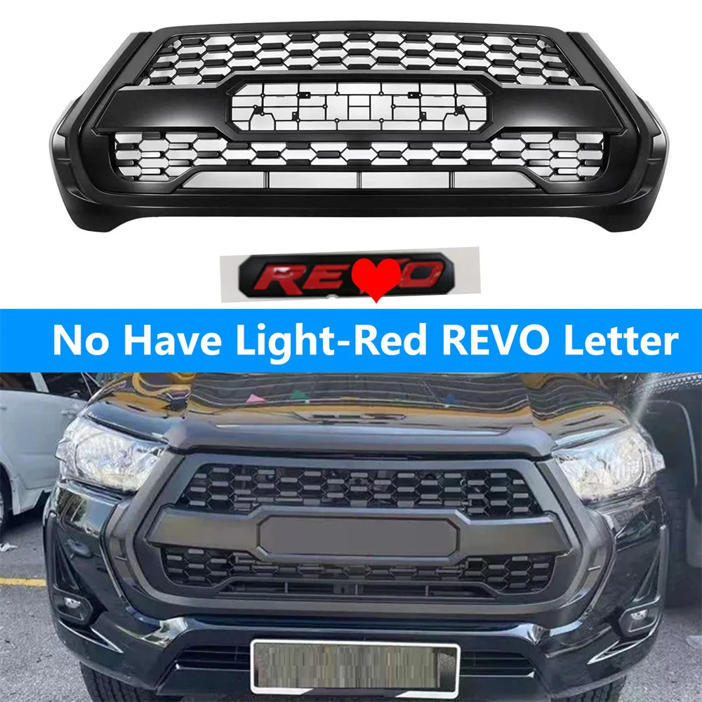 Gemodificeerde 4X4 Auto Nieuwe Grille Voor Toyota Hilux Revo 2021 2022 Voorbumper Racing Grills Mesh Racing grille Cover Grill