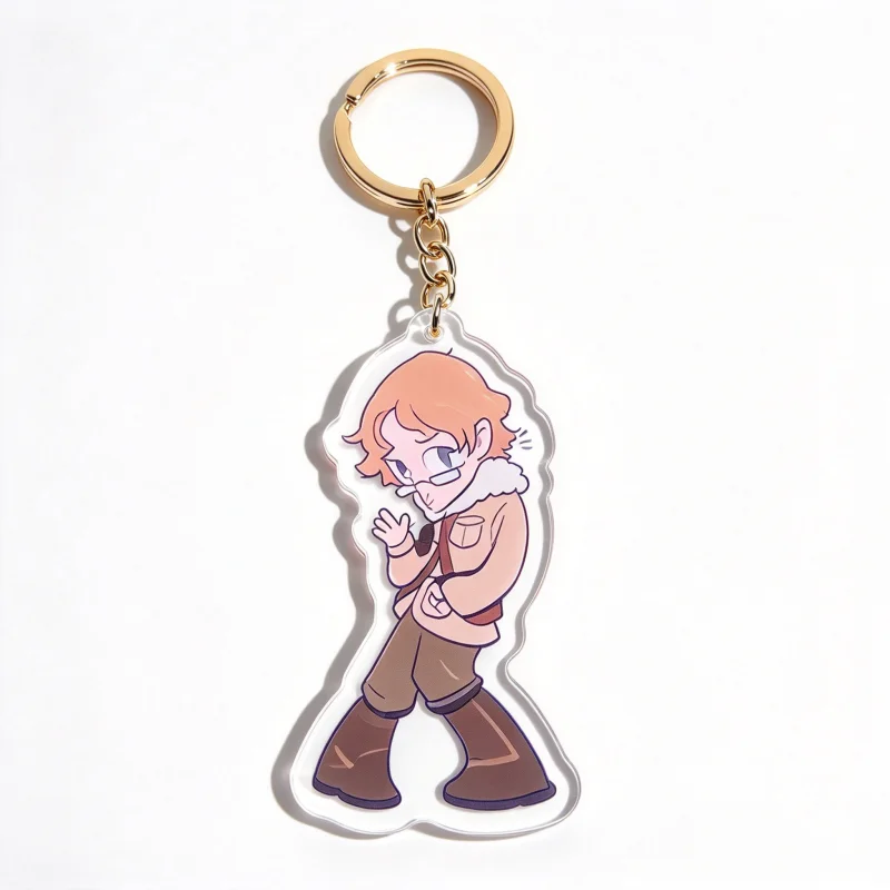 Hetalia Q-version Acrylic Keychain - Anime Character Schoolbag Hanger - 5 Options Available (Star/Heart/Scallop Clasp)