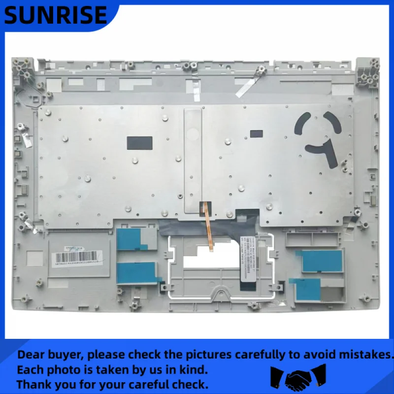 Sp+ For MSI Creator 15M A10SE A10SF Upper Case Palmrest Silver Backlit Keyboard