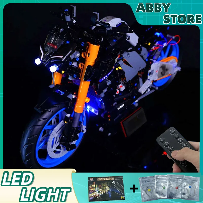 Zestaw świateł LED RC DIY do modelu motocykla LEGO 42159 MT-10 SP Zestaw klocków do budowy samochodów (tylko światło LED, bez modelu klocków)