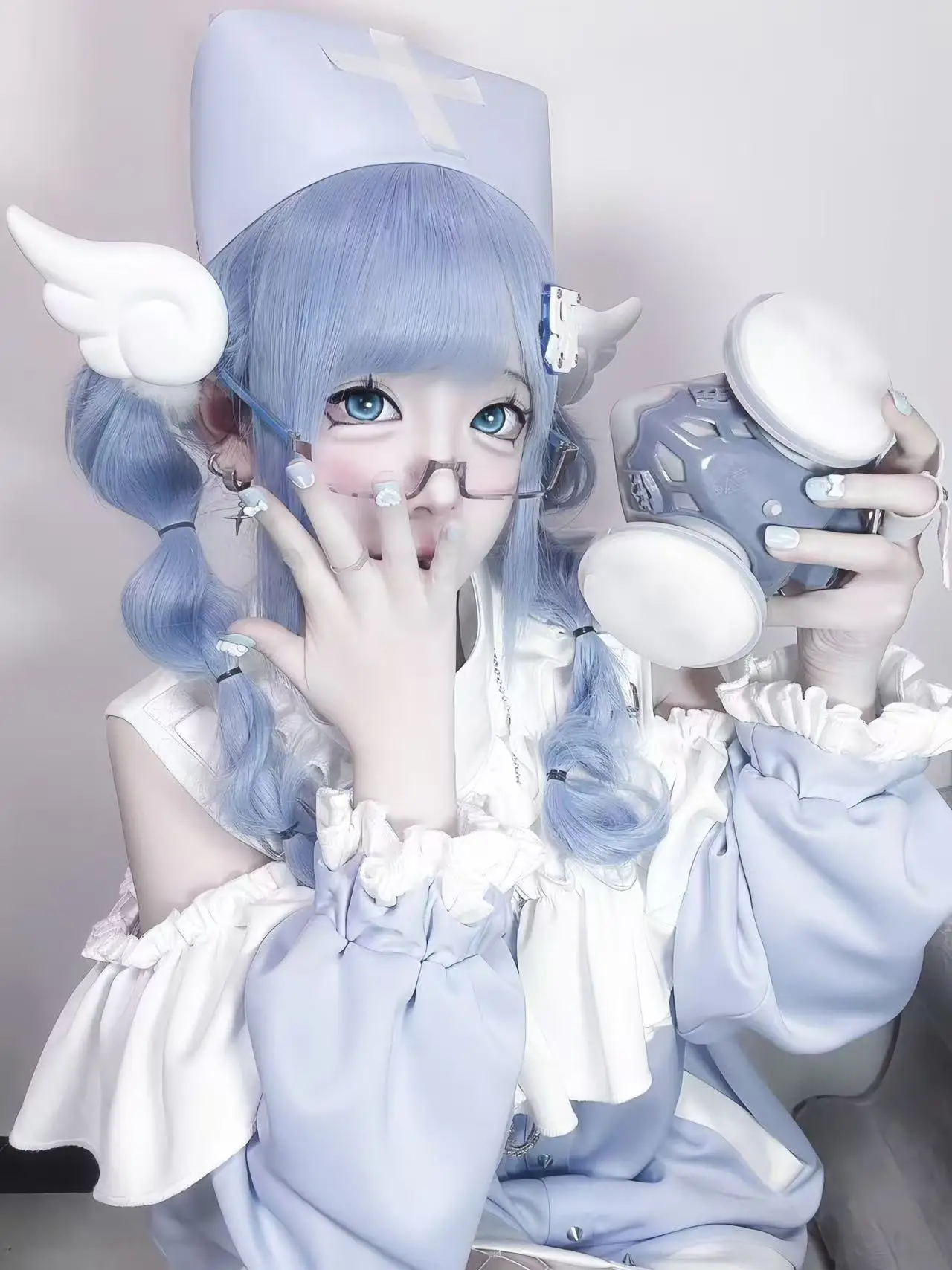 Original Mass-produced Loose Sweet Jacket Japanese Subculture Water Color Long-sleeved Top Shorts Leg Cover Set Autumn Hoodies