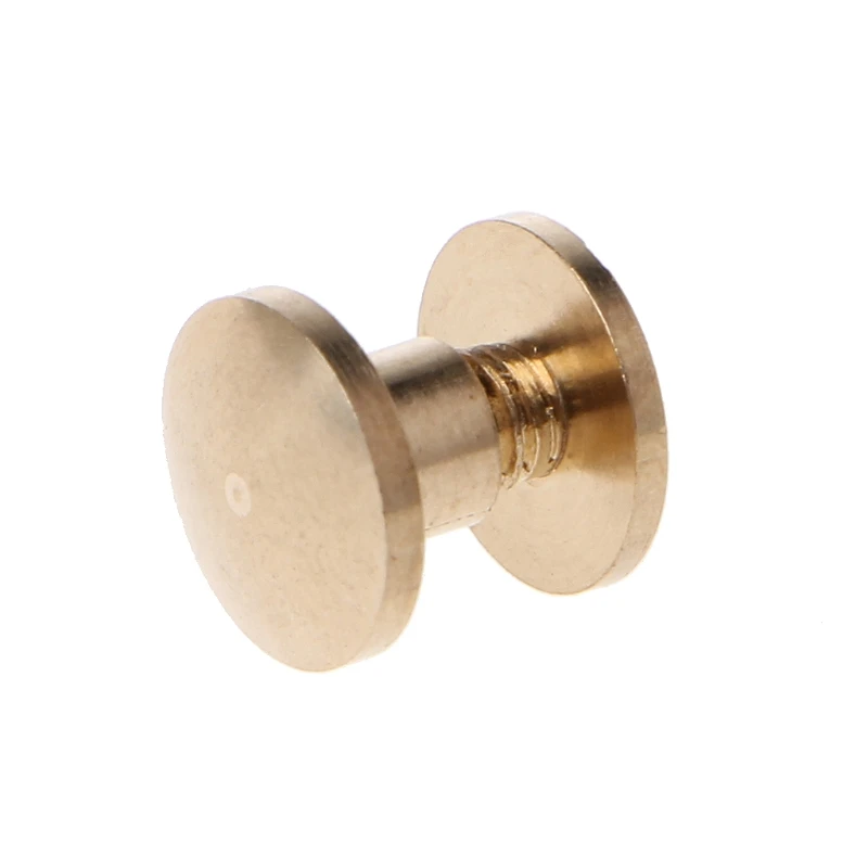 10 Pairs Metal Chicago Screw Post Leather Screw Nail Rivet Button Solid Belt Tack Screw for DIY Leather Decoration R9UF