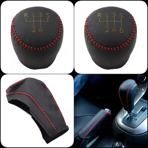 Leather Gear Head Shift Knob Protection Cover Case for Chevrolet Chevy Cruze Aveo Sonic ONIX AT MT Accessories