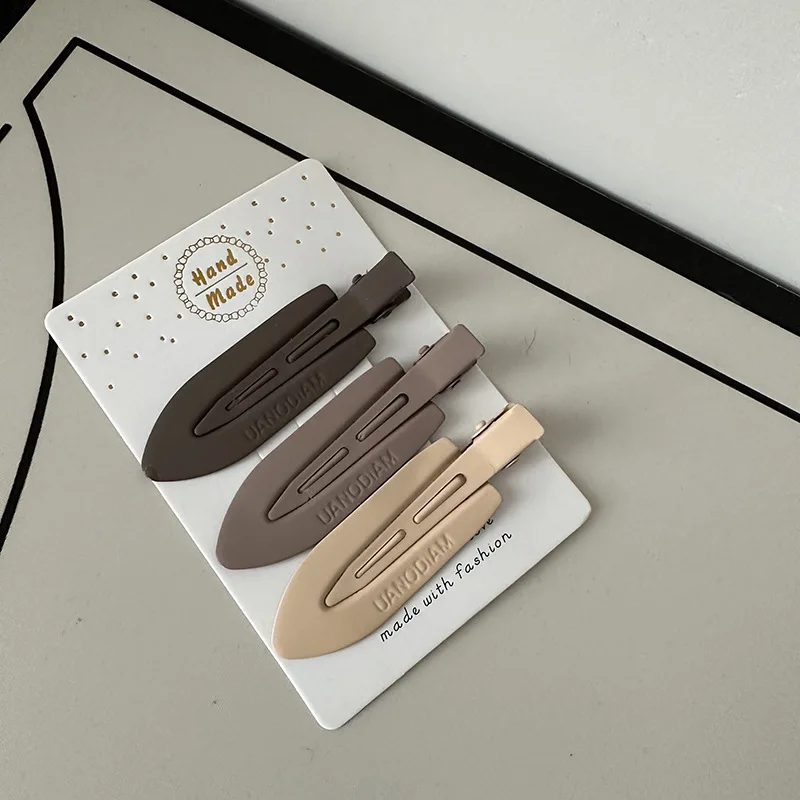 3 قطعة/4 قطعة امرأة الكورية نمط الحليب الشاي القهوة اللون دبابيس الشعر مجموعة الفتيات الموضة banghop مقاطع الشعر المشابك اكسسوارات