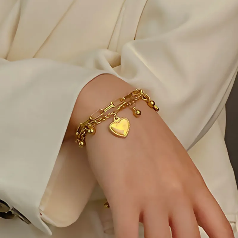 1PC Women's Fashion Trend Multi layered Steel Ball Bean Love Bracelet Travel, Date, Banquet, Party, Festival Dressing Gifts-2061 image 2