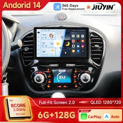 JIUYIN Car Radio For Nissan Juke YF15 2010-2014 Multimedia Navigation 2 din Android 14 2din Autoradio CarPlay Stereo