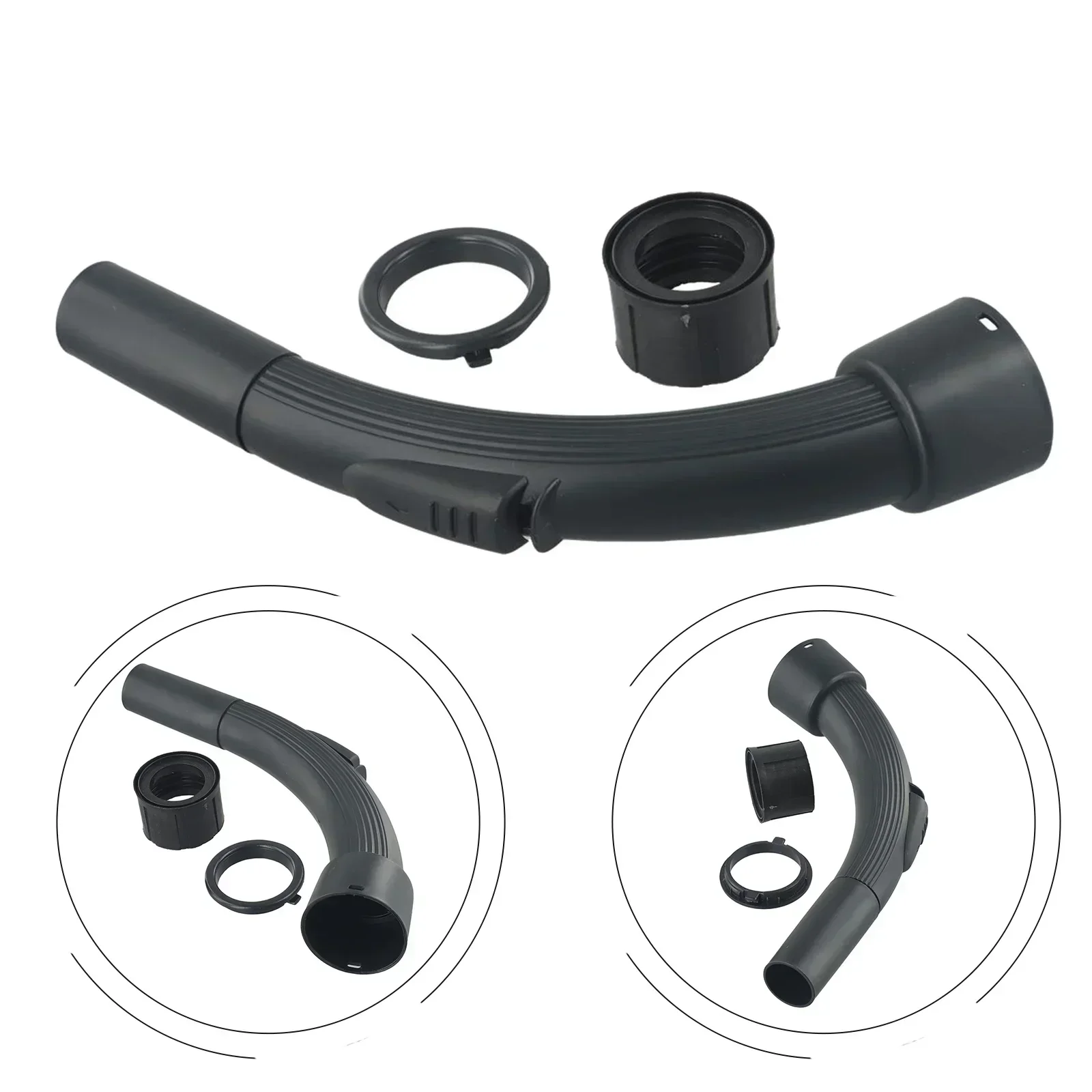 

Black Spare Vacuum Cleaner Wand Bent Handle Bend Hose End For Hoover 32mm Household Cleaning Tools Replacement Accessories