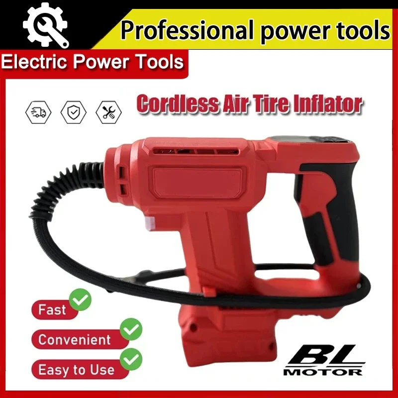 Fit Milwaukee Cordless Air Pump Portable Car Tire Inflator Air Compressor With Digital Display Inflatable Pump For 18V Bettery