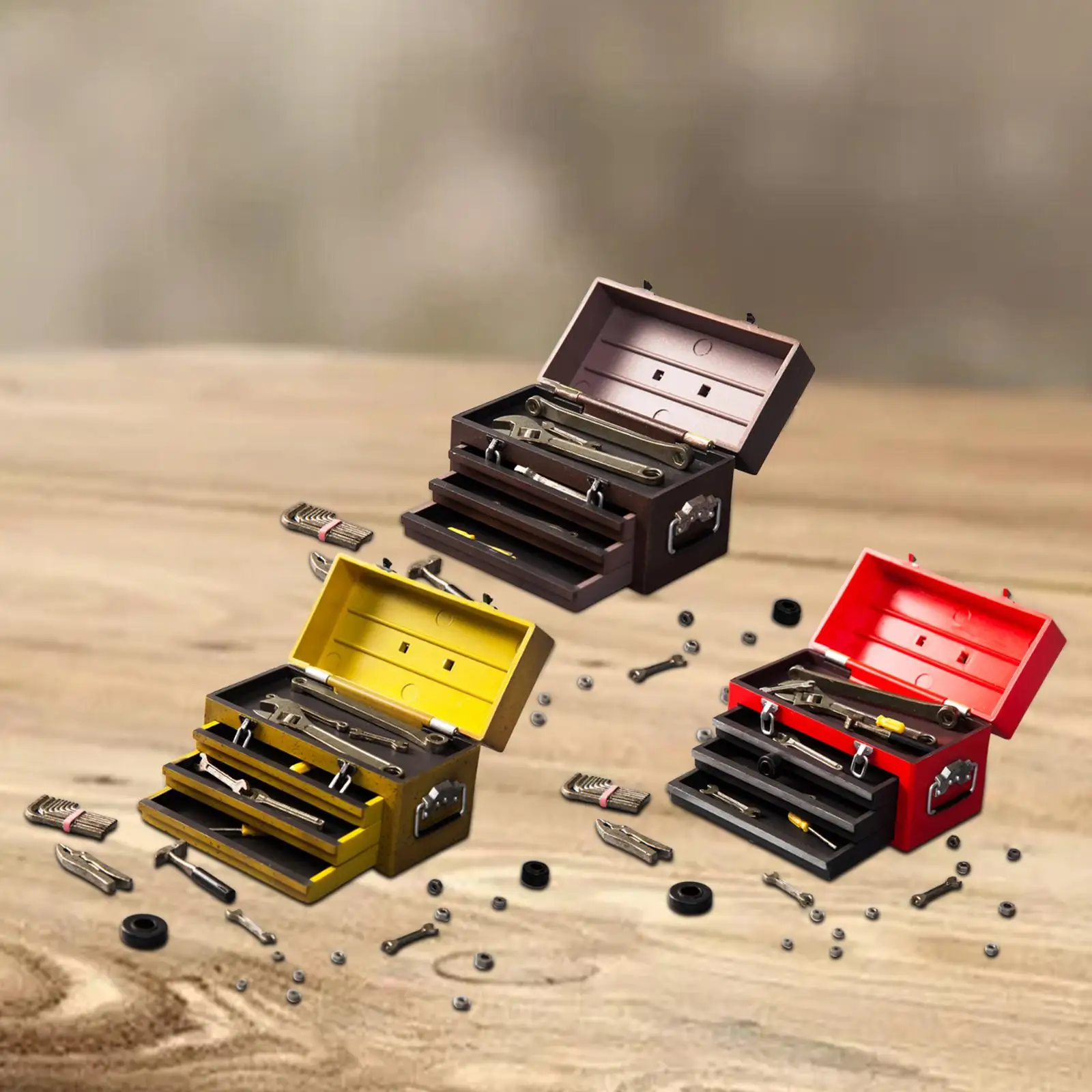 

1/6 Tool Case Tools Storage Miniature Model Mini Furniture for 12" Figures Body Doll Model