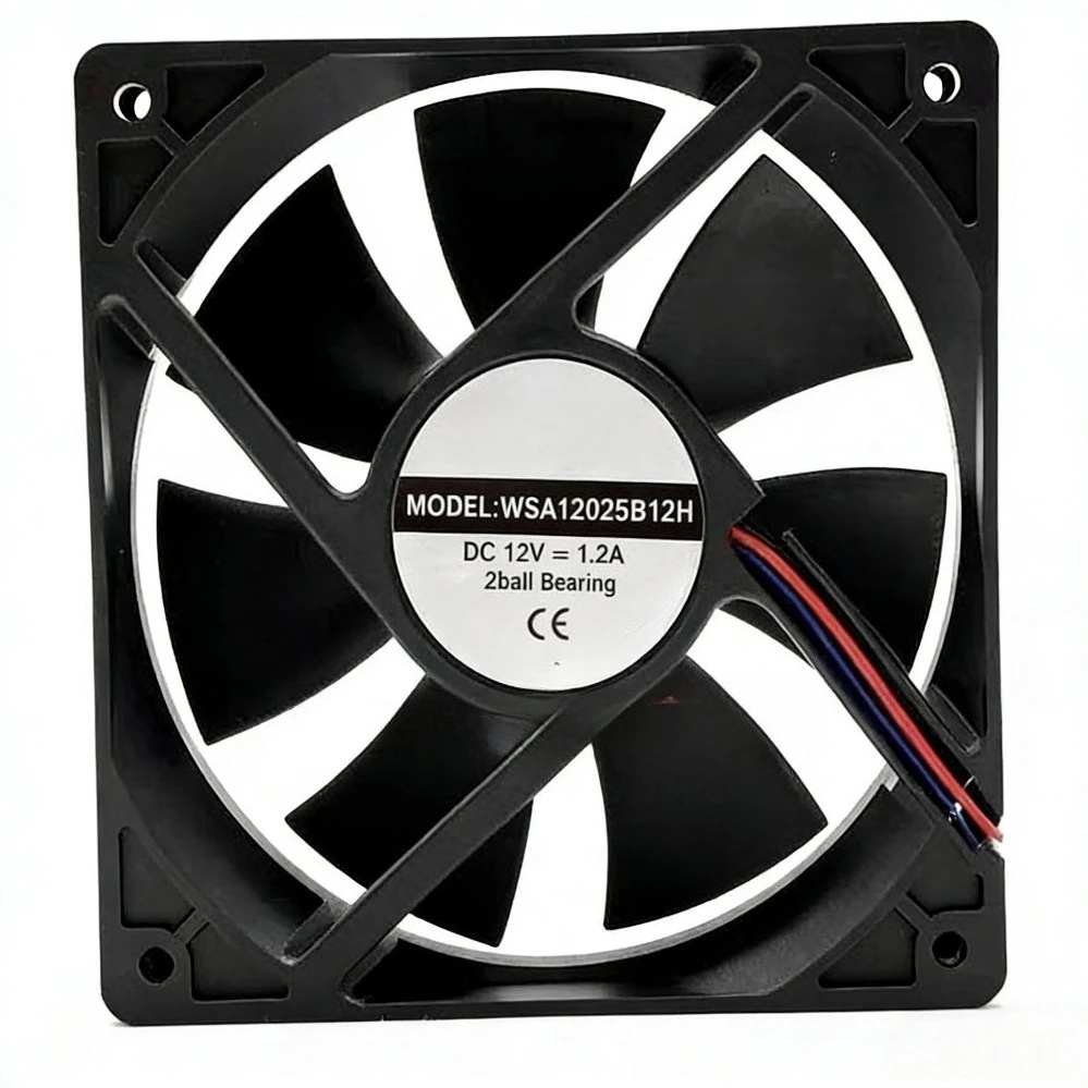 

WHEE WSA12025B12H 12V 1.2A 12025 Double Ball Bearing Case Cooling Fan（002）