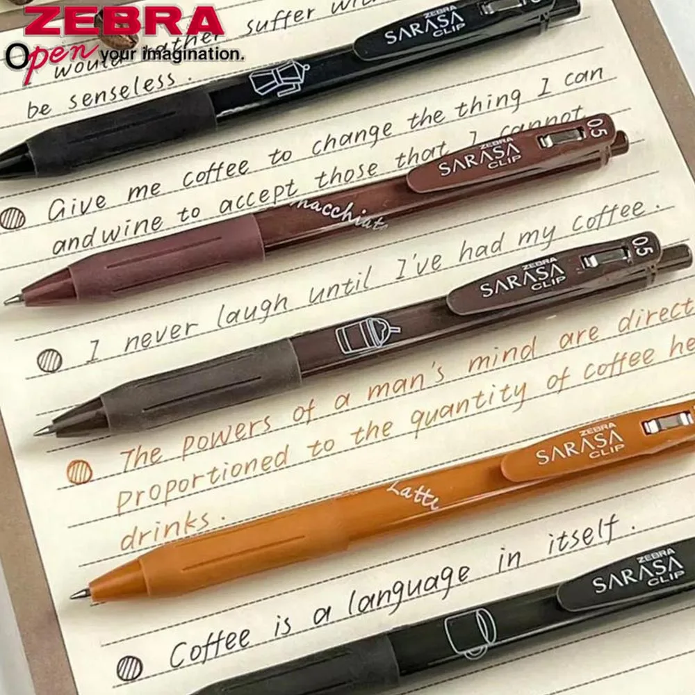 5 قطعة/بدلة جديد اليابان زيبرا ساراسا هلام القلم القهوة المحدودة JJ15 ريترو اللون 0.5 مللي متر Kawaii القرطاسية العودة إلى المدرسة أنيمي