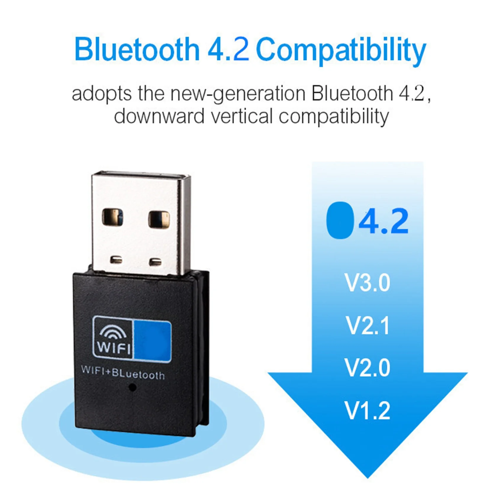 AA87 USB Wifi Bluetooth Adapter, Bluetooth 4.2 150Mbps Wifi Dongle Network Card, Wifi Bluetooth Receiver Transmitter