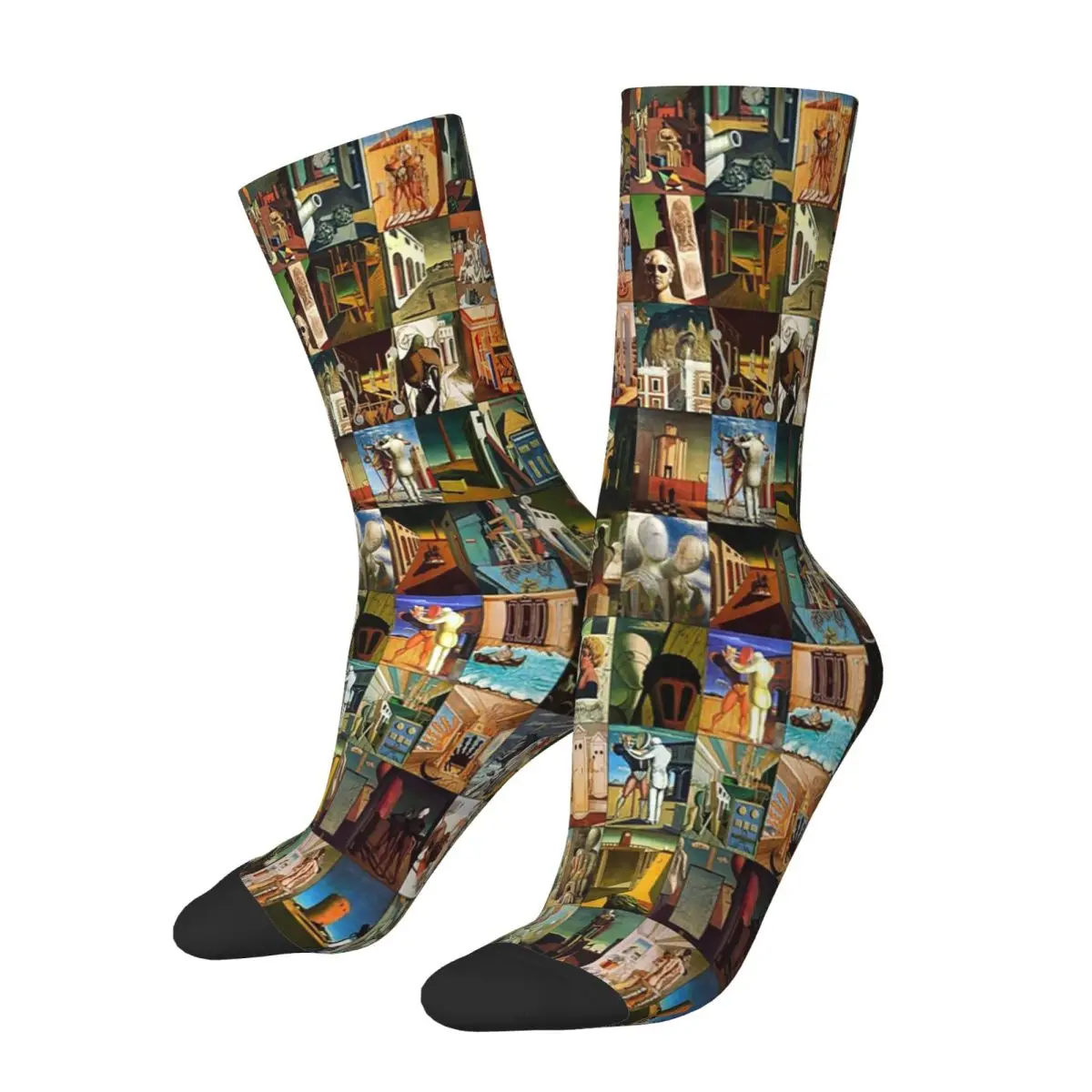 

Giorgio De Chirico Socks Harajuku Super Soft Stockings All Season Long Socks Accessories for Unisex Christmas Gifts