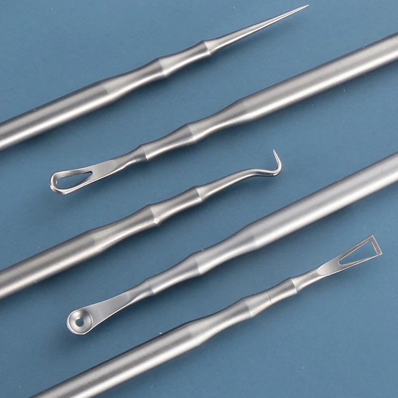 1pcs German Ultra-fine Cell Pimples Blackhead Whitehead Clip Beauty Face Salon Special Remove Acne Fat Particles Needle Tool