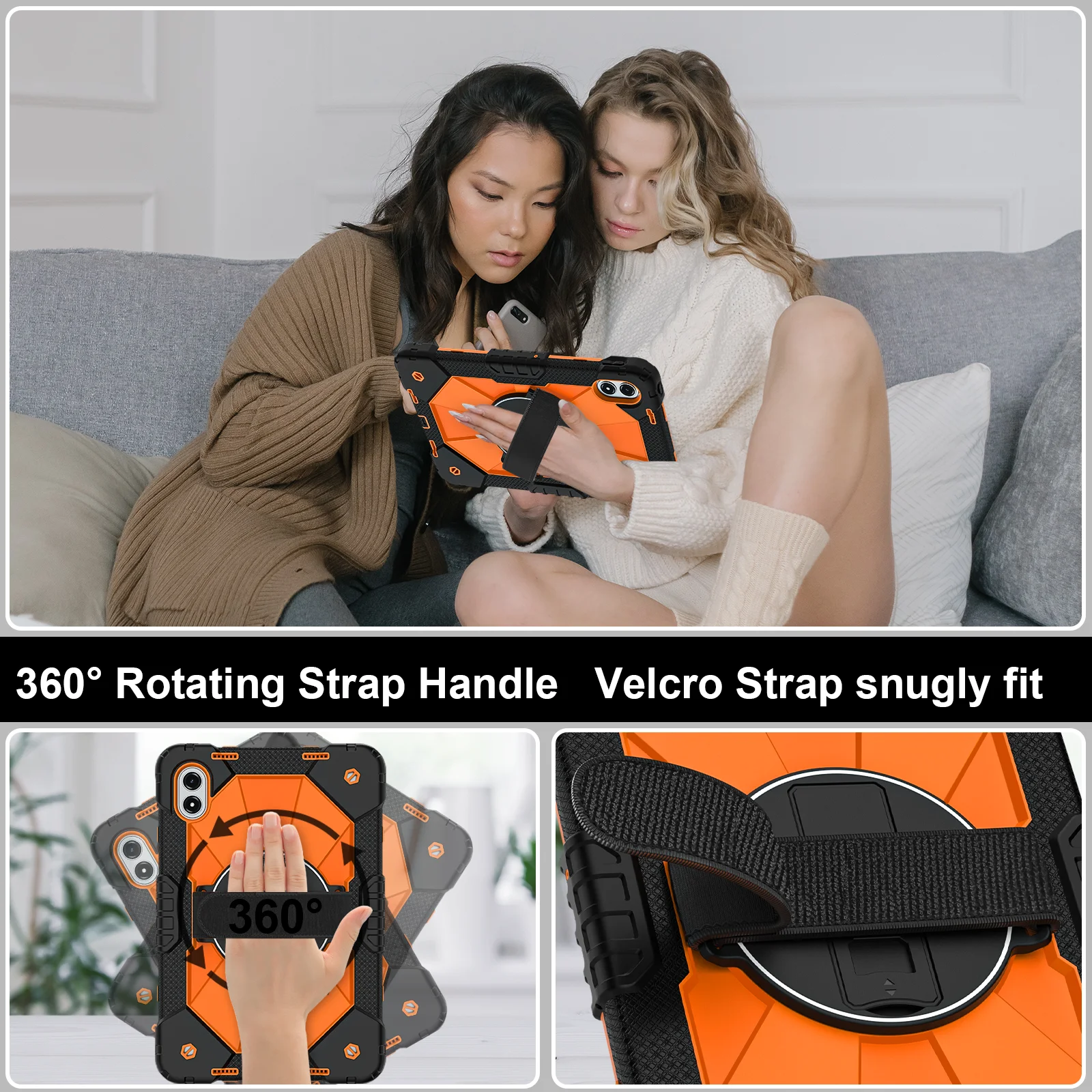 

360 Rotating Stand Armor Case For Xiaomi Poco Pad M1 Redmi Pad 2 Pro 2025 12.1 2509ARPBDG 25099RP13G 2509BRP2DG Heavy Duty Cover