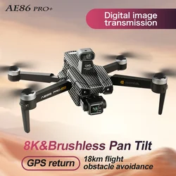 New AE86 Pro Max + Drone Professional 360° Obstacle Avoidance Dual HD Camera 5G Brushless Motor Foldable Quadcopter Gifts Toys