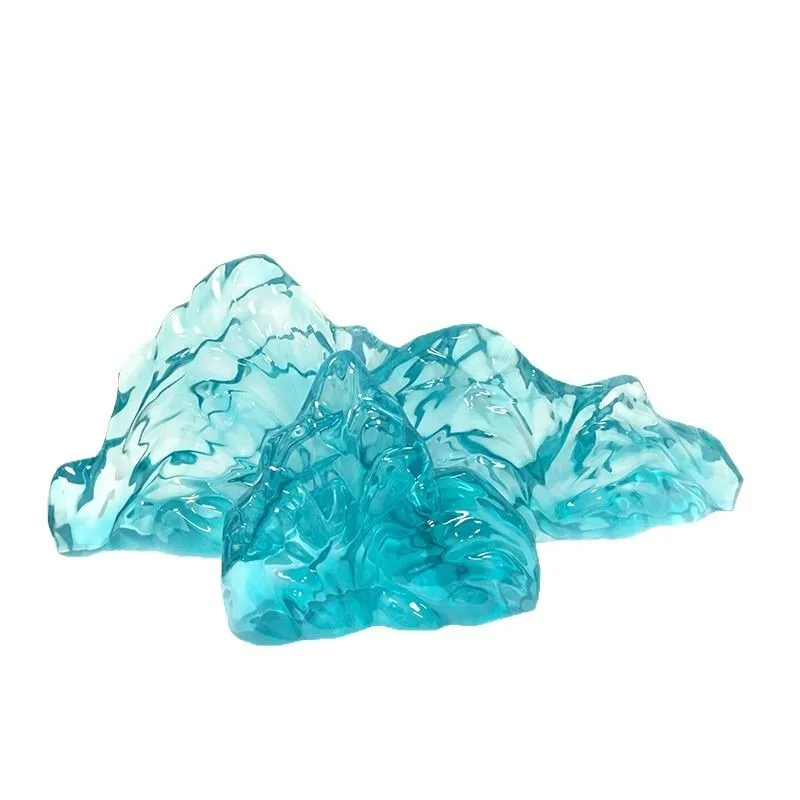 

Light luxury home transparent resin rockery sculpture