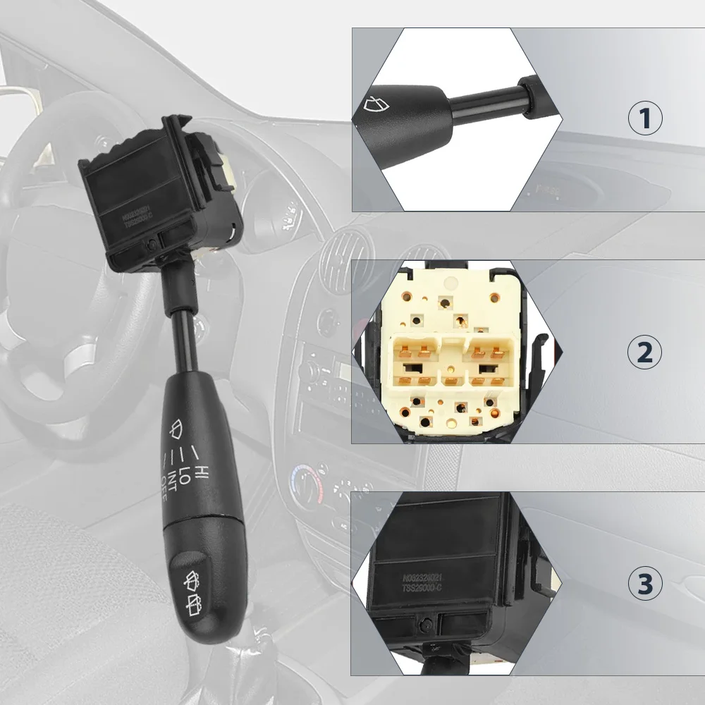 

For Chevrolet Aveo Aveo5 Pontiac G3 Wave 9 Pins Car Wiper Switch Steering Column Switch WP290, 1S8776, 96540686, 520330-100