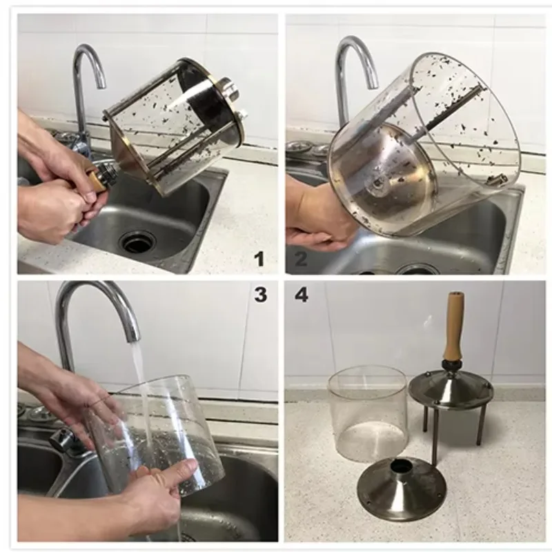 صانع القهوة المحمصة الفول الكهربائية الكوارتز الزجاج التصور #6