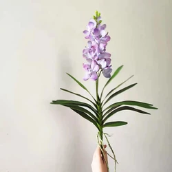 62CM Artificial Flower Vanda Orchid With Roots Modern Light Luxury Living Room Home Decoration Accessories Christmas Decoration