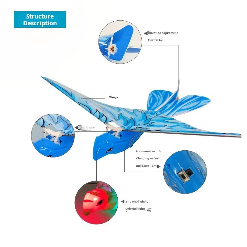 New remote control electric flying bird flying space bird toy simulation flapping bird charging children\'s holiday toy