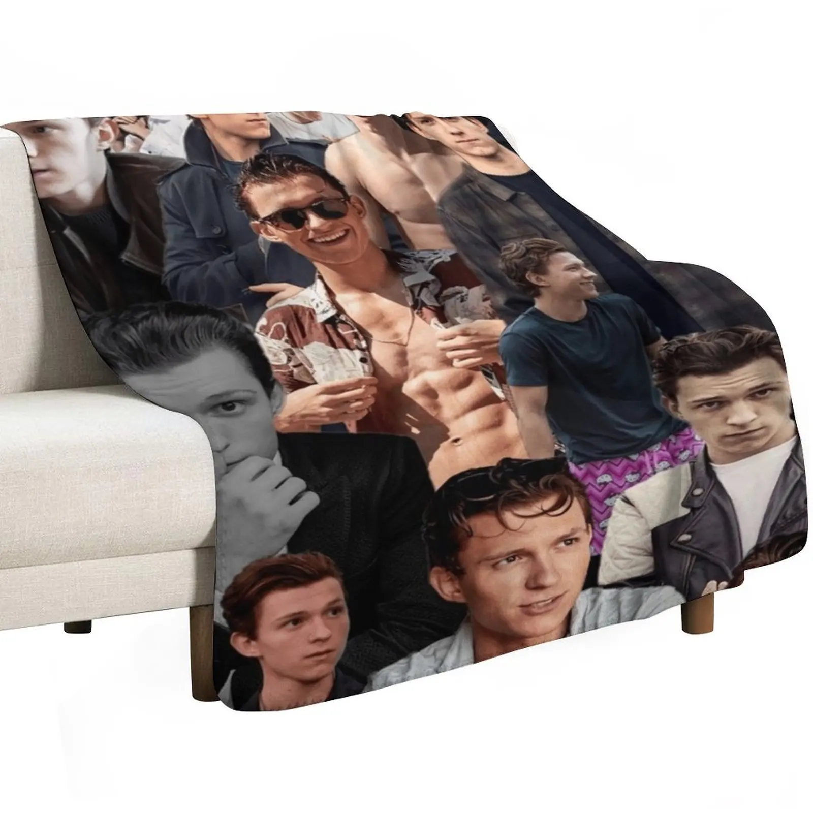 Tom Holland Collage Throw Blanket Soft Sherpa Fleece Warm Blanket for Winter