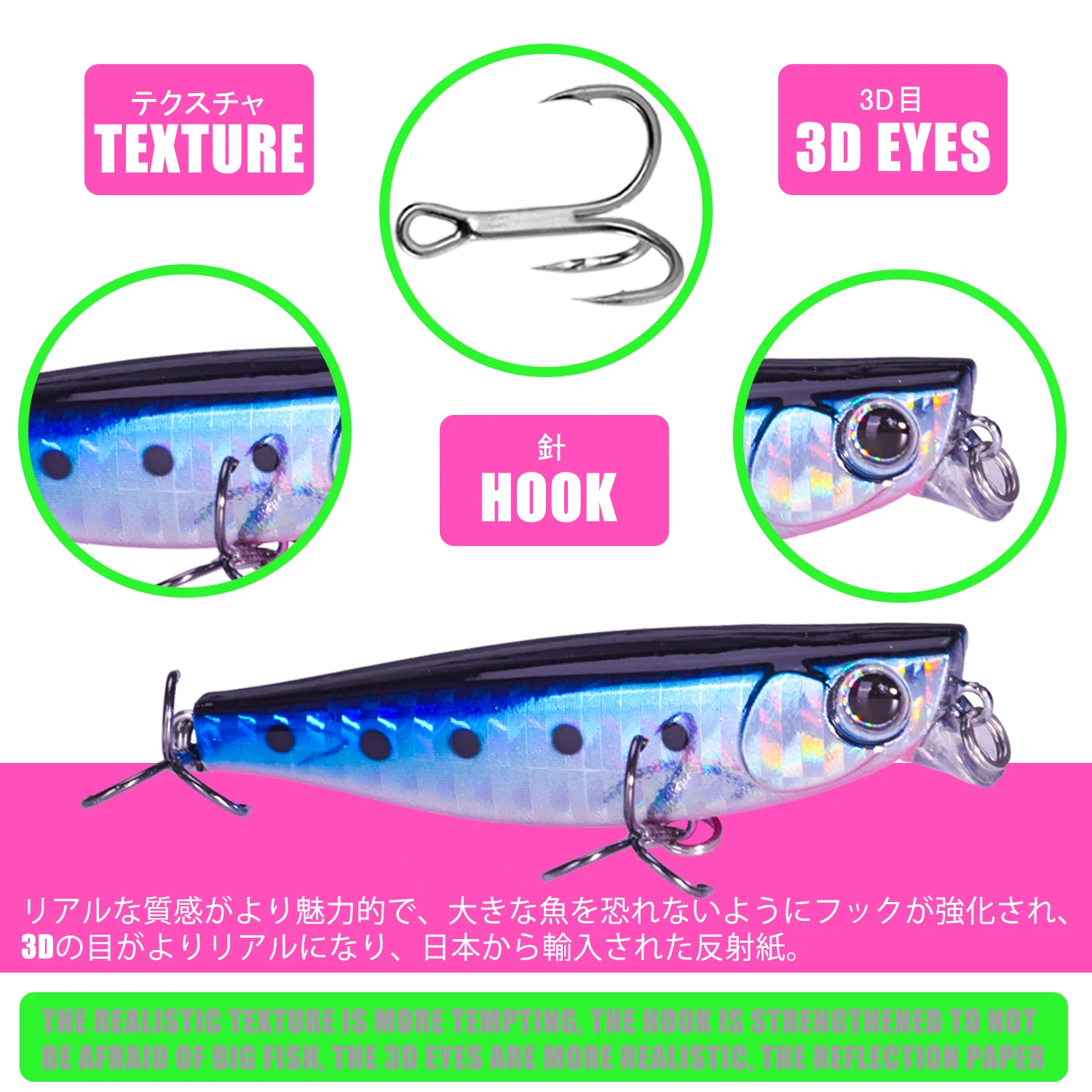 Señuelo hundido Minnow Wobbler para pesca de lucio con acción natural - imagen 5