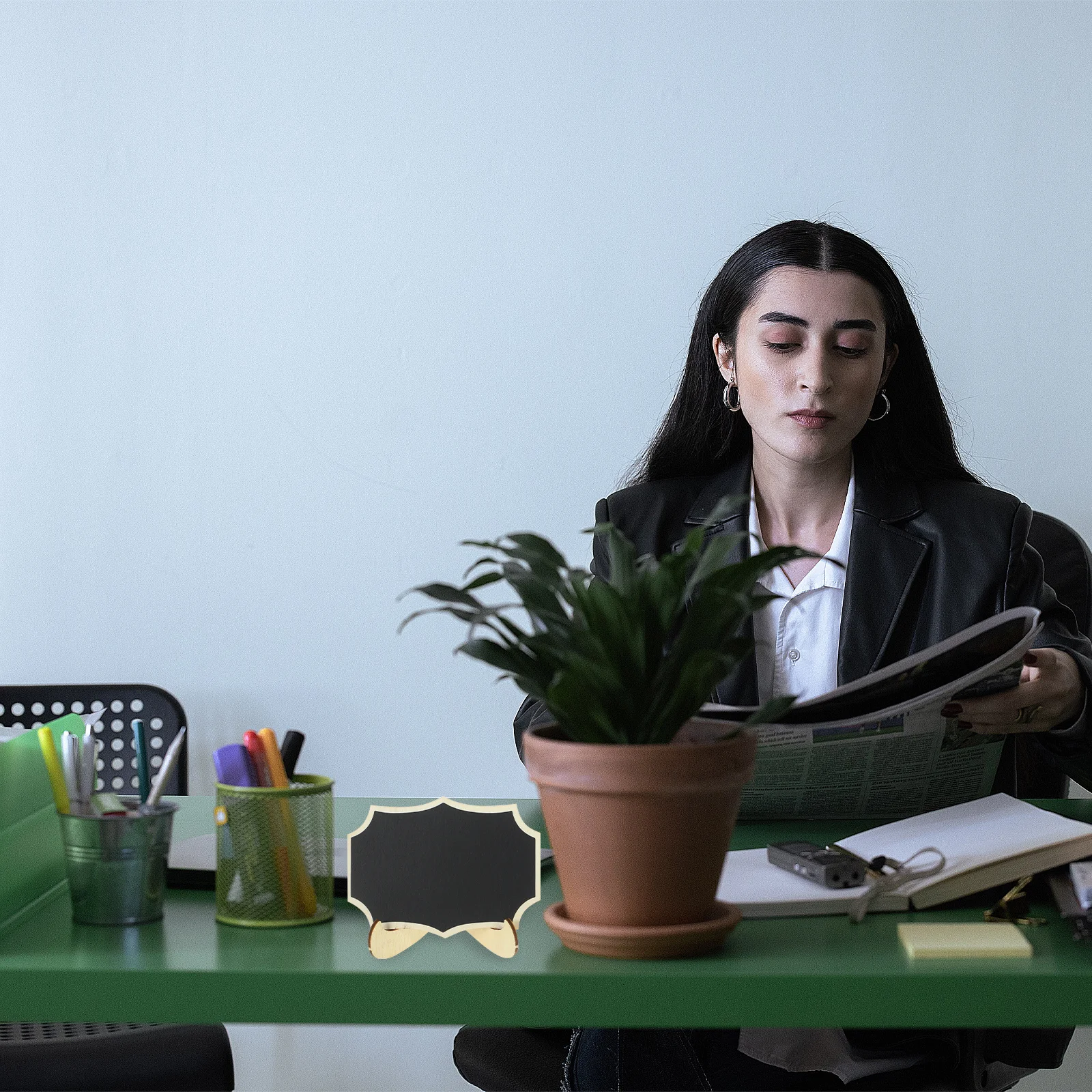 8 Pcs Tabletop Chalkboard Boards Mini Chalkboards Erasable Letter Memo Small Sign Black