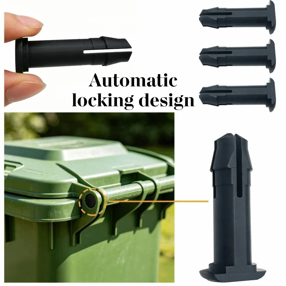 2Pcs Plastic Wheelie Bin Hinge Pin Hinge Component Chamfered Cut Face Bin Lid Hinge Pin Heavy Duty Replacement Part