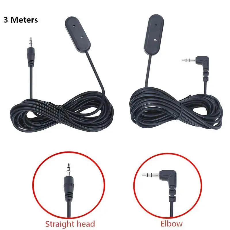3,5-mm-Kabelmikrofon für das Auto, 3 Meter langes Kabel, Paste-Typ, hohe Empfindlichkeit, externes Mikrofon für Autoradio, Dashcam, Sprachanrufe