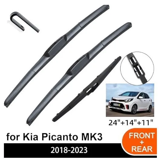 

Suitable for KIA Picanto MK3 2018-2023 wiper blades 24 inches + 14 inches + 11 inches