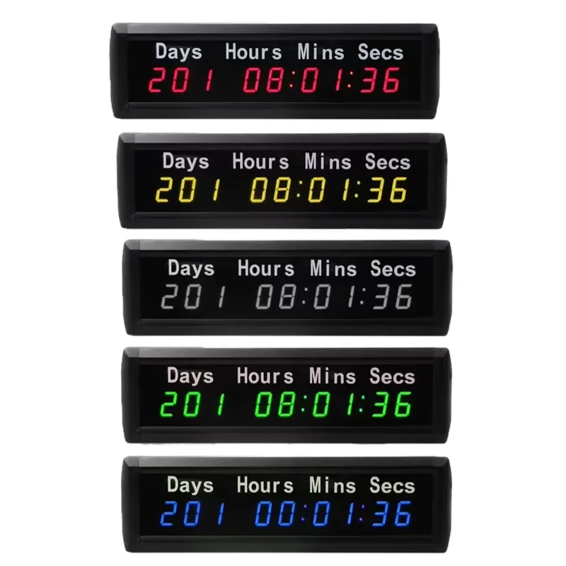 YIZHI Editable LED Display 1 Inch 9 Digit 999 Days Countdown Clock Timer for Wedding Retirement Christmas Halloween Days