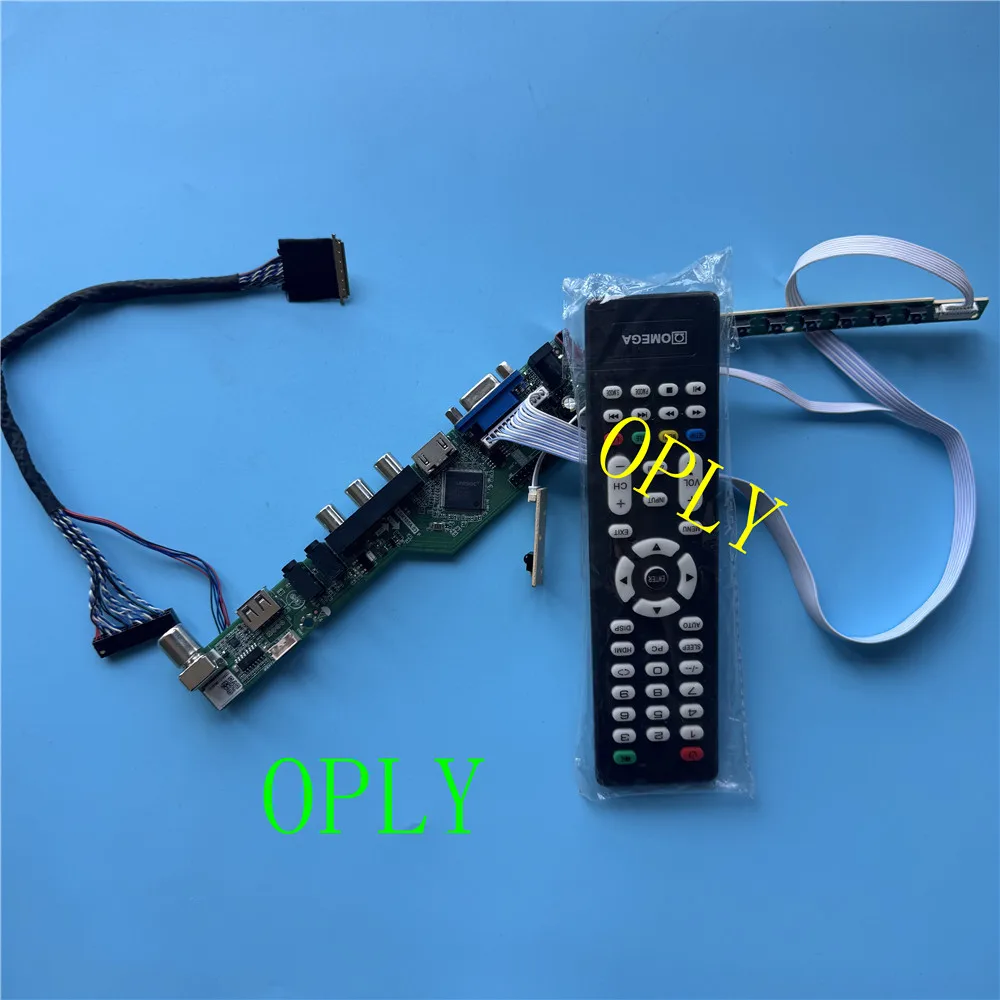 HDMI-compatible RF USB AV VGA Audio LED Screen monitor TV Controller board kitFor B156XW04 B156XTN02 B156XTN03 1366X768 15.6