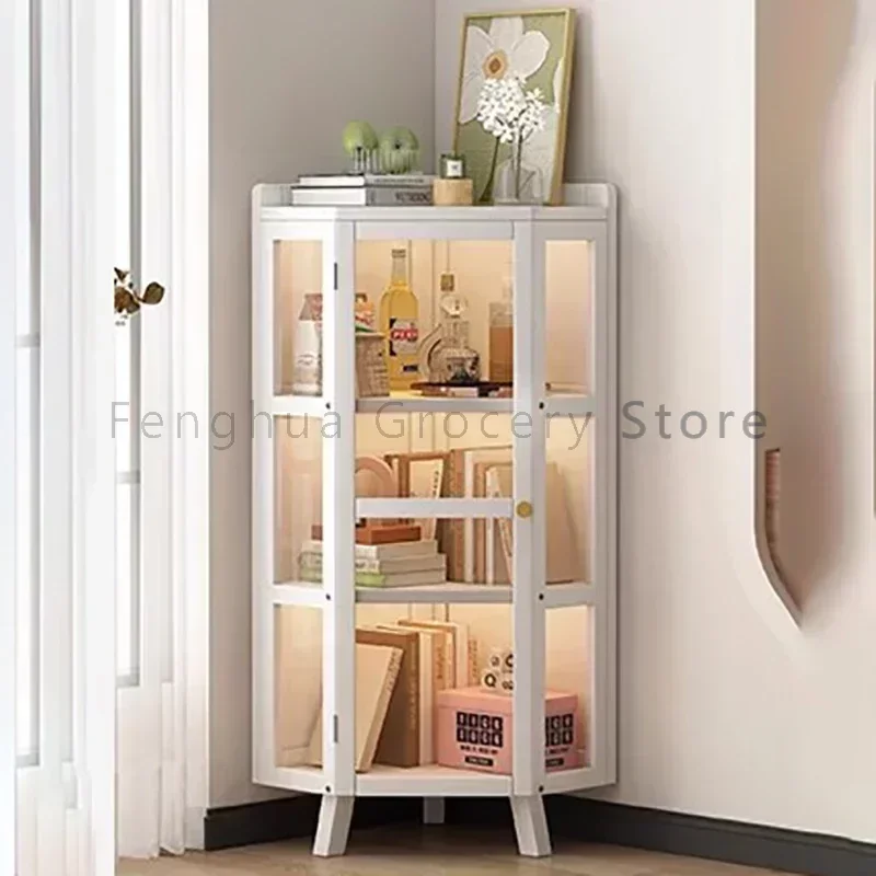 White Shelf Acrylic Plant Living  Mobile Shelf Display Estanteria Furniture For Bedroom