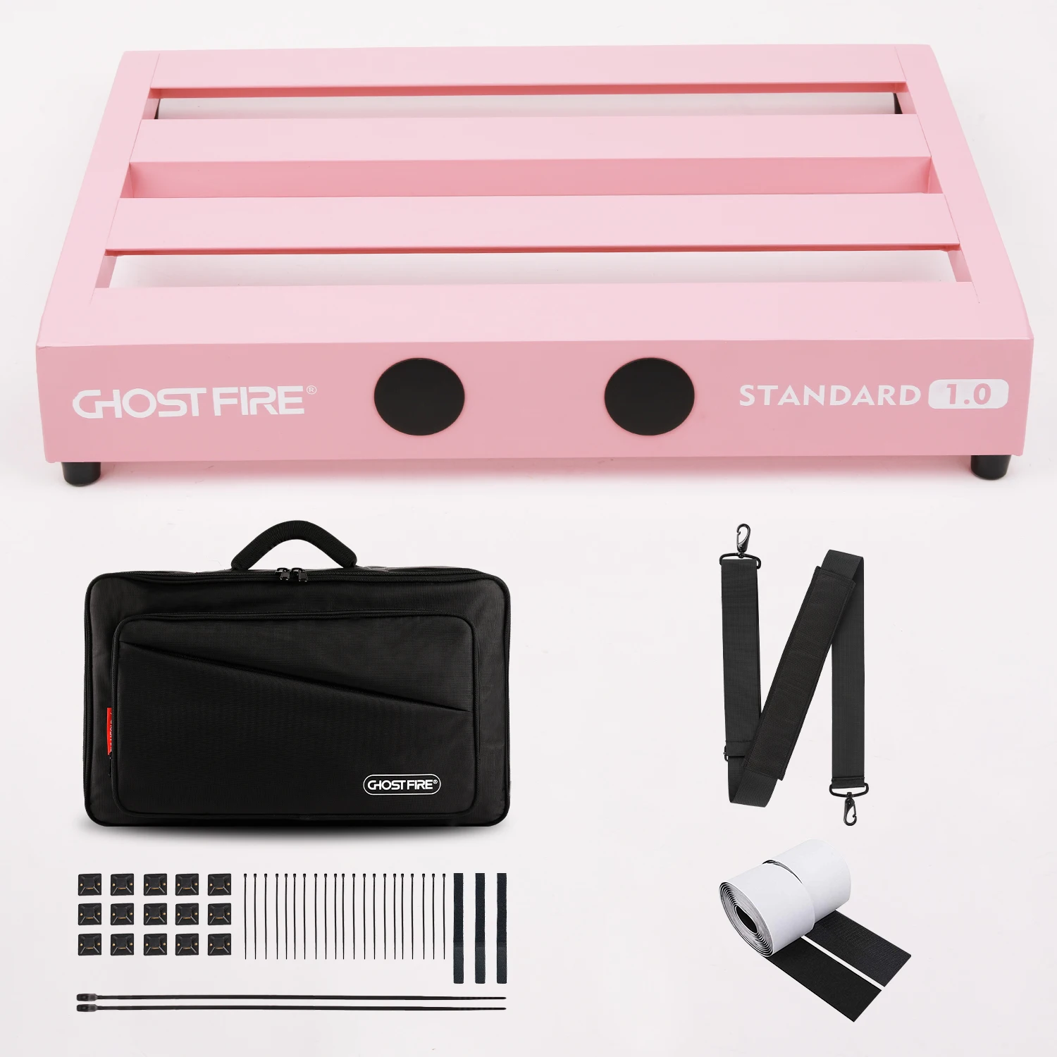 Ghost Fire V Series Pink color Guitar Effector Board Stand Aluminum Alloy Effect Pedalboard Guitar Pedal Board