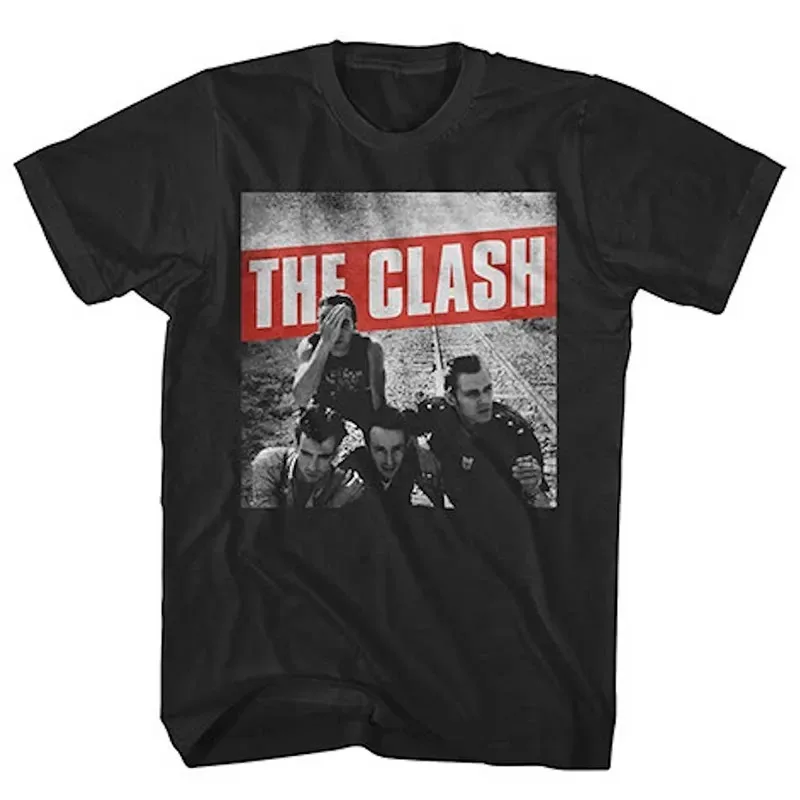 The Clash Band – London Calling – Gitarrentasche für Gitarristen, Rockband, T-Shirt mit kurzen Ärmeln, geeignet für Damen und Herren. – Detail 6